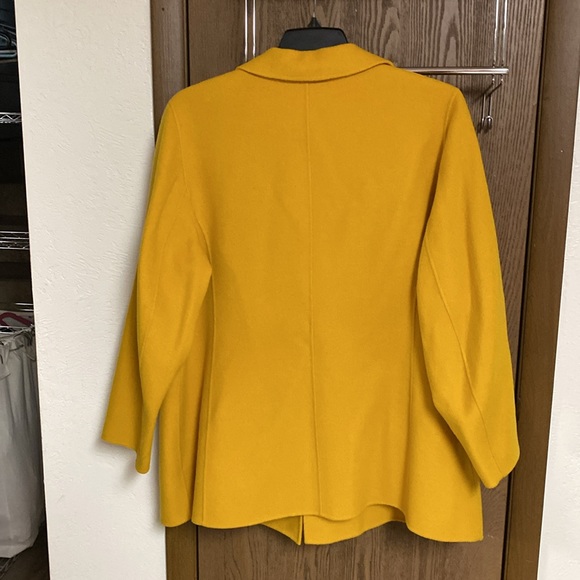 A woman’s mustard, yellow wool coat. - Picture 2 of 6